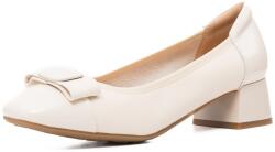 PASS Collection Pantofi dama eleganti, piele naturala, M4M460009B 52-N, crem