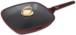 Berlinger Haus Tigaie grill cu capac Leonardo Collection Berlinger Haus BH 8037, 28 cm, 2.1 litri, antiaderente, strat titan, visiniu mat