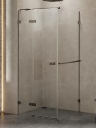 NEW TRENDY Avexa GUNMETAL szögletes zuhanykabin törölközőtartóval Méret: ΕΧΚ-3292 80x110x200 1 J