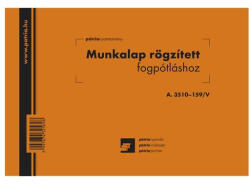 Pátria Munkalap rögzített fogpótláshoz A5, fekvő A. 3510-159 (58309) - irodaszerpiac