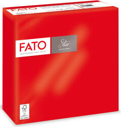 FATO Szalvéta 2 rétegű 1/4 hajtású 38 x 38 cm 40 lap/csomag Star Fato_82990400 piros (48077)