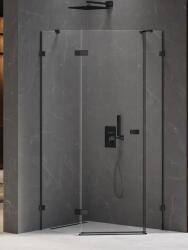 NEW TRENDY Avexa BLACK ötszögletű, aszimmetrikus kabin Méret: EXK-3882 100x80x200 1 J