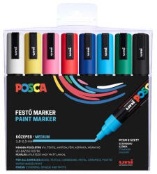 uni Dekormarker 1, 8-2, 5mm, Uni Posca PC-5M 8 db-os készlet (2UPC5M8DB) - irodaszerpiac
