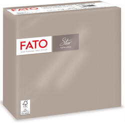 FATO Szalvéta 2 rétegű 1/4 hajtású 38 x 38 cm 40 lap/csomag Star Fato_82991800 galambszürke (48084)