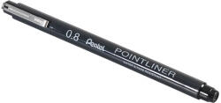 Pentel PointLiner tűfilc 0, 8mm, S20P-8A Pentel fekete (S20P8A) - irodaszerpiac