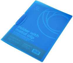 BLUERING Gyorsfűző klip mappa A4, műanyag 30laphoz műanyag klippes Bluering® kék (894458) - irodaszerpiac