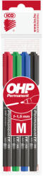 ICO Alkoholos marker készlet, M, OHP Ico, 4 klf. szín (9580040000)