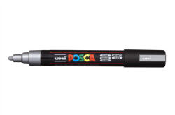 uni Dekormarker 1, 8-2, 5mm, Uni Posca PC-5M ezüst (2UPC5ME) - irodaszerpiac