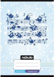 Nebulo Füzet, A5, hangjegy, 36-16, Mix minták, 16 db/csomag Nebulo (55826)
