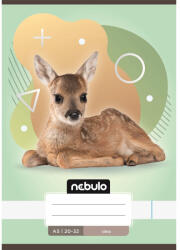 Nebulo Füzet, A5, sima, 20-32, Állatos minták, 16 db/csomag Nebulo (55825) - irodaszerpiac