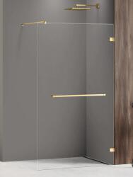 NEW TRENDY Avexa GOLD SHINE WALK-IN zuhanyfal törölközőtartóval Méret: EXK-3238 110x200 8 mm