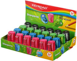 Keyroad Hegyező 1 lyukú tartályos 24 db/display Keyroad Cup Sharpy vegyes színek (38393) - irodaszerpiac