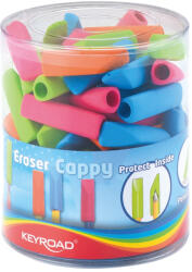 Keyroad Radír, ceruzavégre PVC mentes 72 db/display Keyroad Cappy vegyes színek (38470) - irodaszerpiac
