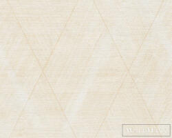AS Creation Battle of Style 38824-4 krémszínű, fémhatású, sárga Textil mintás Klasszikus vlies tapéta (38824-4)