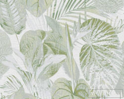 AS Creation Famous Garden 39355-4 zöld levél mintás grafikus tapéta (39355-4)