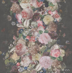 SketchTwenty Chelsea 2023 CH01323 faszén színű virágmintás tapéta (CH01323)