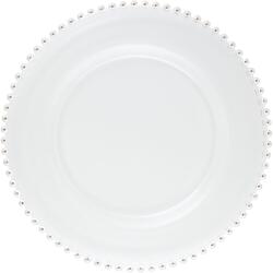 LE COQ PORCELAINE LE COQ Helios lapos tányér, átm: 270 mm, fehér, gyöngyszegélyes