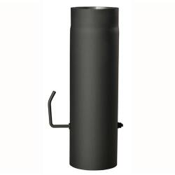 Eurometal Füstcső pillangó szeleppel 180 mm/500, 1, 5 mm, fekete (MA654453)