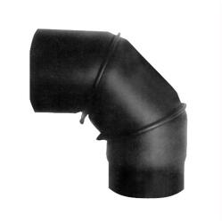 Eurometal Állítható füstcsőkönyök 130 mm/90°, 1, 5 mm, fekete (MA654429)