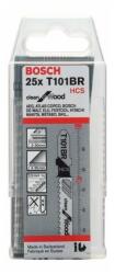 Bosch Set 25 pânze pentru ferăstrău vertical, Clean for Wood T101BR, 100 mm (2608633623)