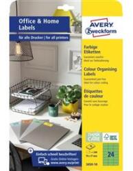 AVERY 3450-10 70x37mm 240db-os zöld univerzális etikett (AVERY_3450-10) (AVERY_3450-10)