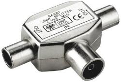 PremiumCord TV-antenna kombinátor-csatlakozó IEC 75 Ohm 1xF-2xM (ktcf-mm)