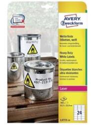AVERY L4773-20 63, 5×33, 9mm vízálló 480db-os fehér etikett (AVERY_L4773-20) (AVERY_L4773-20)