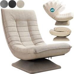 Casaria® Relaxációs fotel - krémszínű (109637)