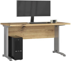 AKORD BM-135 Artisan Tölgy Számítógépasztal Fém Lábakkal