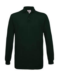 B and C Férfi hosszú ujjú galléros póló B and C Safran LSL Polo XL, Sötétzöld