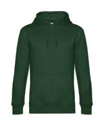 B&C Collection Uniszex kapucnis hosszú ujjú pulóver B and C KING Hooded XL, Sötétzöld