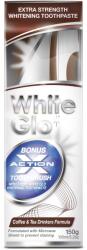 White Glo Coffe and Tea 150 g + fogkefe és fogköztisztító
