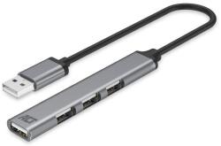 ACT 4-portos USB2.0 HUB Grey (AC6225) - pcland