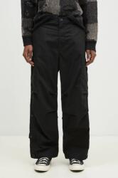 Maharishi pantaloni de bumbac Original Cargo Snopants Loose culoarea negru, drept, 5300. BLACK 9BYH-SPM11S_99X (5300.BLACK)