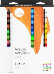 Daler-Rowney Simply Akril festékek készlete Assorted Colours 36 x 12 ml (126512036)