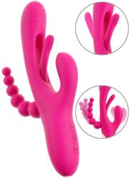 Sweet Smile Triple Vibe with Flicking Tongue Pink Vibrator