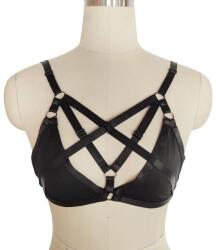 Guilty Toys Top Harness Denisse Elastic si Reglabil, Aspect Lucios, Negru, XS-L, Guilty Toys