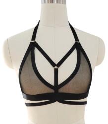 Guilty Toys Sutien Harness Nicole Elastic si Reglabil, Aspect Lucios, Negru, XS-L, Guilty Toys