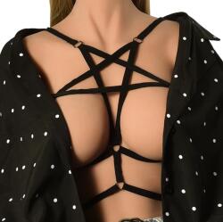 Guilty Toys Top Harness Nadya Elastic si Reglabil, Aspect Mat, Negru, XS-L, Guilty Toys