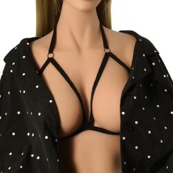 Guilty Toys Top Harness Lorra Elastic si Reglabil, Aspect Mat, Negru, XS-L, Guilty Toys