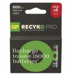GP Batteries 6x AAA R03 800mAh NiMH 1.2V akkumulátor (B2618V)