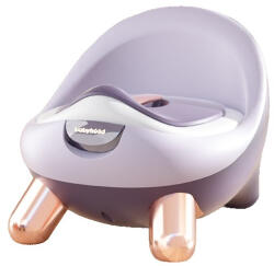 Flippy Olita pentru Copii, Flippy, +1an, Portabila, cu Capac, Model Prietenos, Non-Toxic, Compartiment Detasabil, cu 4 Picioare, Usor de Curatat, Mov Gold (teo-133534) Olita
