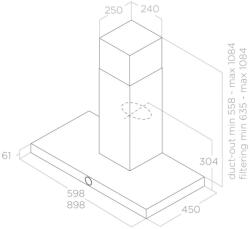 Elica - Páraelszívó LOL BL/A/60 MOON EDITION Fekete (PRF0159784A) - watermarkt