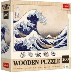 Trefl 20250 - Hokusai - The Great Wave off Kanagawa - 200 db-os Wooden Contour Fa Puzzle (20250)