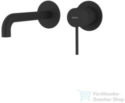 SAPHO ULTRAMIX falba süllyesztett csaptelep, 20 cm-es kifolyócsővel, matt fekete (UT018B) (UT018B)