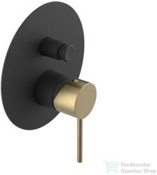 SAPHO ULTRAMIX falbasüllyesztett csaptelep, 2-irányú, matt fekete/matt arany UT042BG (UT042BG)