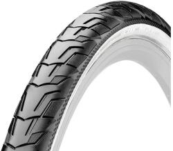 Continental City Ride II 28x1, 75 (47-622) külső gumi (köpeny), defektvédett, reflexcsíkos, fehér oldalfal, E25, 1160g