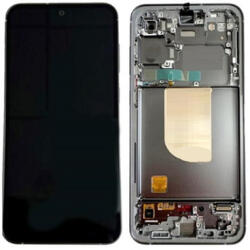Samsung S711 Galaxy S23 FE (2023) Előlap Keret+LCD Kijelző+Érintőpanel, Fekete (GH82-32854A) Gyári, Service Pack