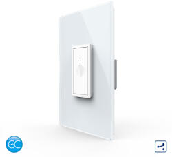 LIVOLO Intrerupator Simplu Cap Scara / Cruce cu Touch Livolo cu Rama Din Sticla 1M, Zigbee EC - Serie Noua