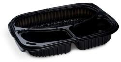 WIMEX Menü mikrohullámú tál (PP) ECONOMY 3 részes fekete 240 x 210 mm 1000ml [100 db]